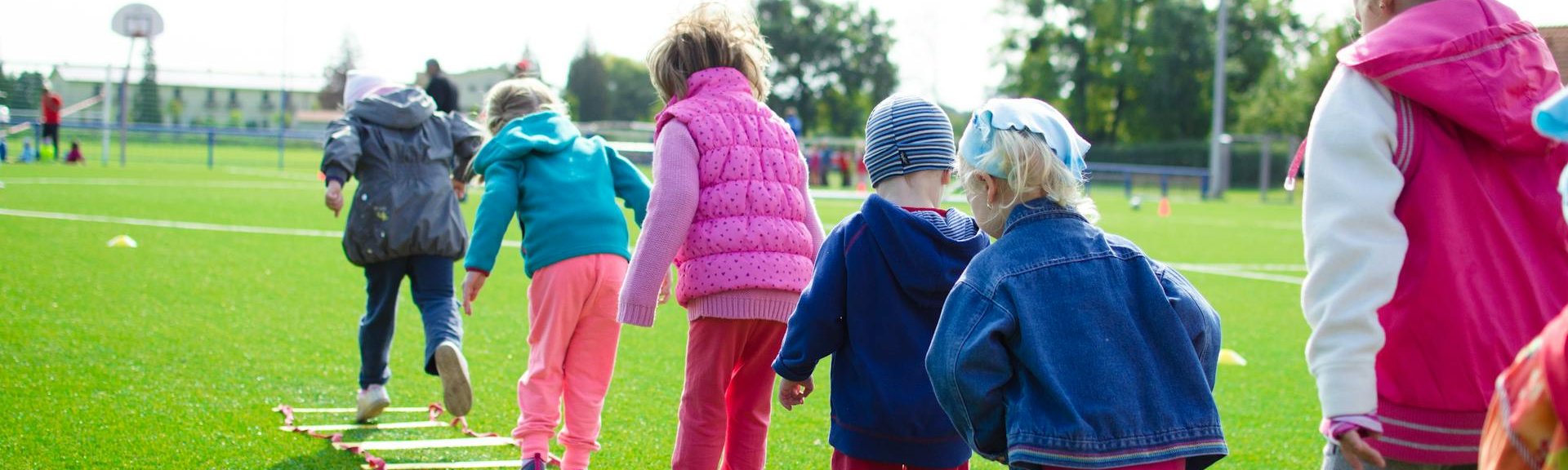 Children Team Building Green Grassland